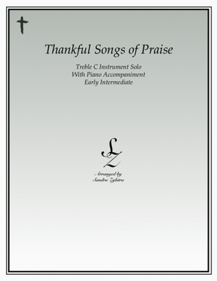 Book cover for Thankful Songs of Praise (treble C instrument solo)