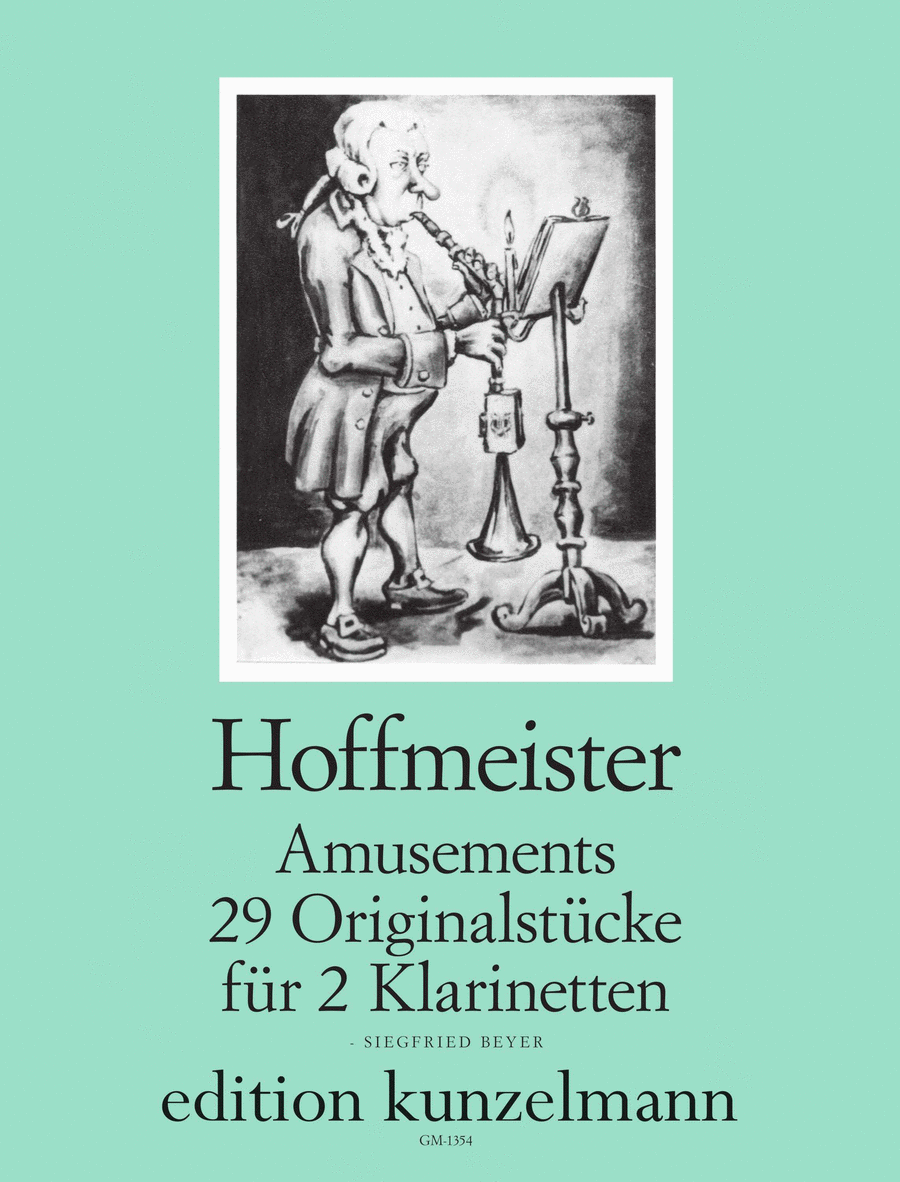 Amusements, 29 original pieces for 2 clarinets Clarinet Duet scores gallery preview page 1