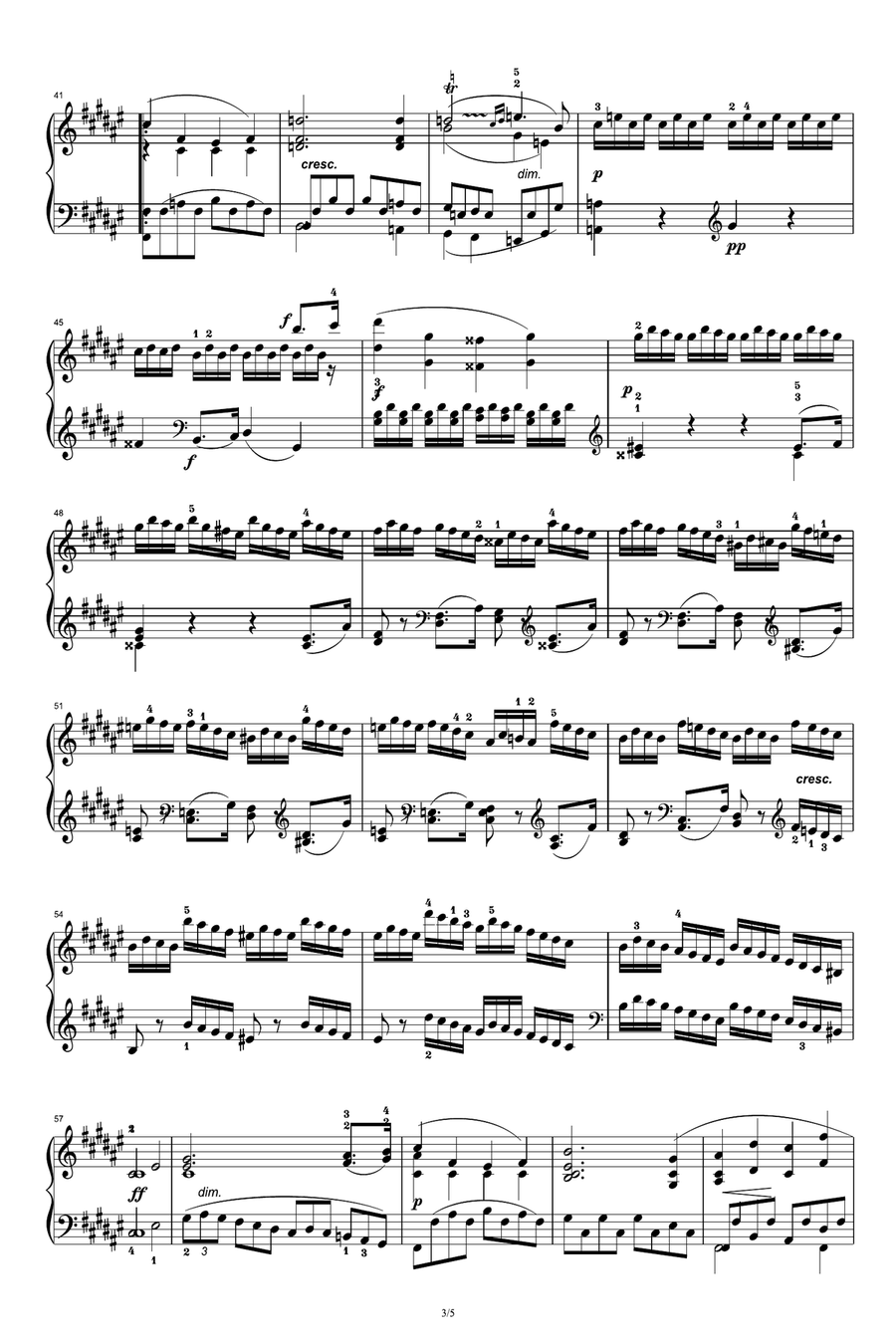 Piano Sonata No.24 in F sharp, Op.78 Movement 1 Piano Solo scores gallery preview page 3