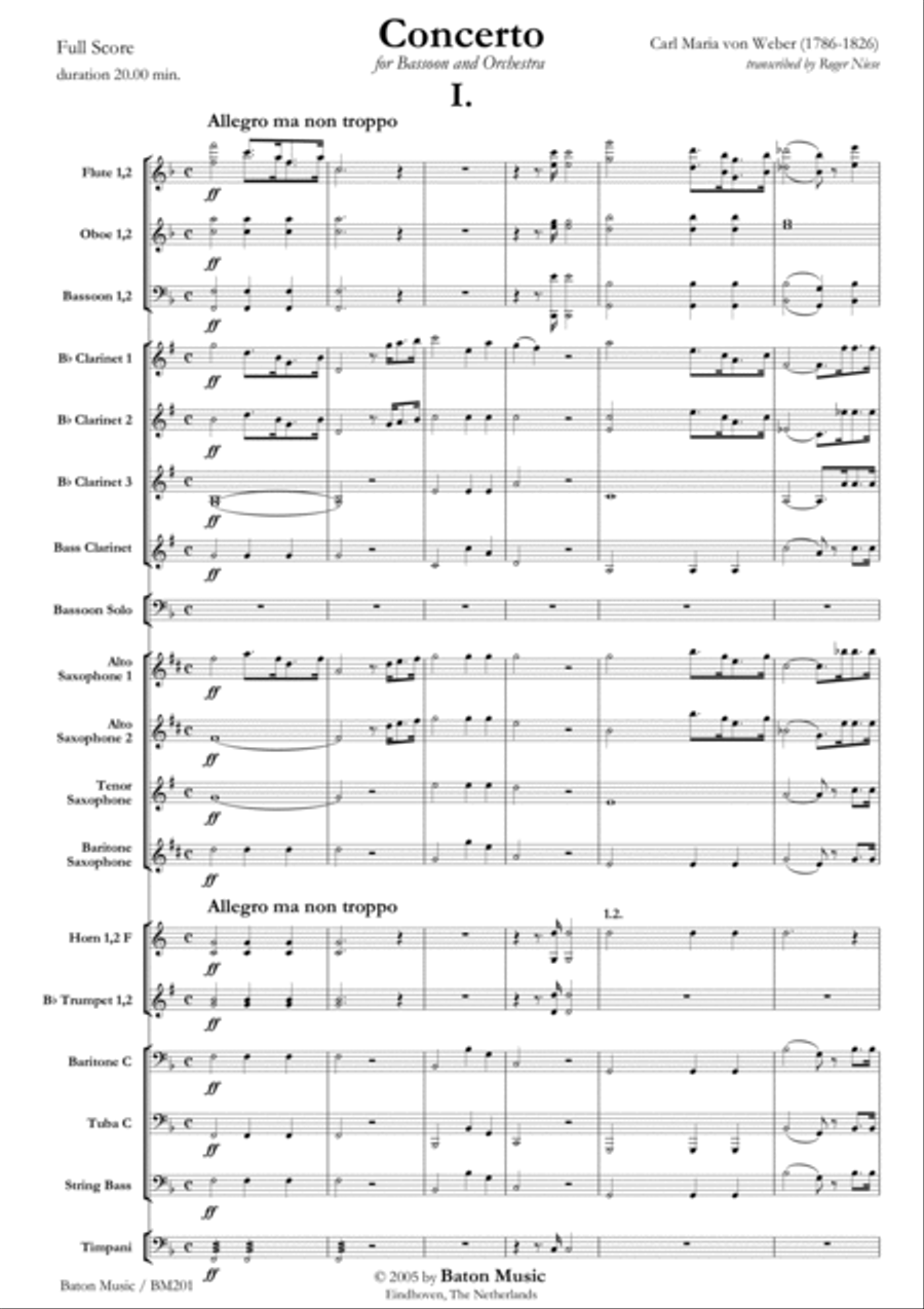 Concerto for Bassoon Concerto for Bassoon Concert Band scores gallery preview page 2