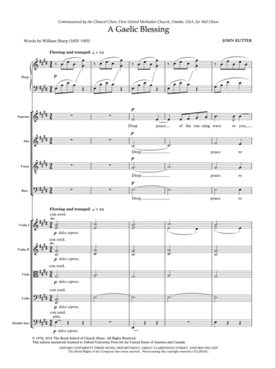 A Gaelic Blessing 4-Part scores gallery preview page 2