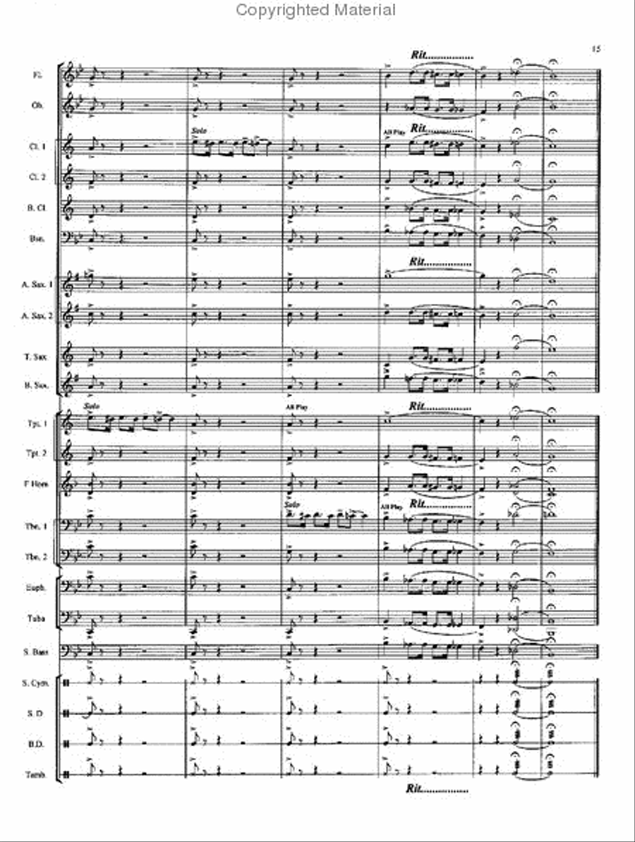 Bluin' the Blues Bluin' the Blues Concert Band scores gallery preview page 14