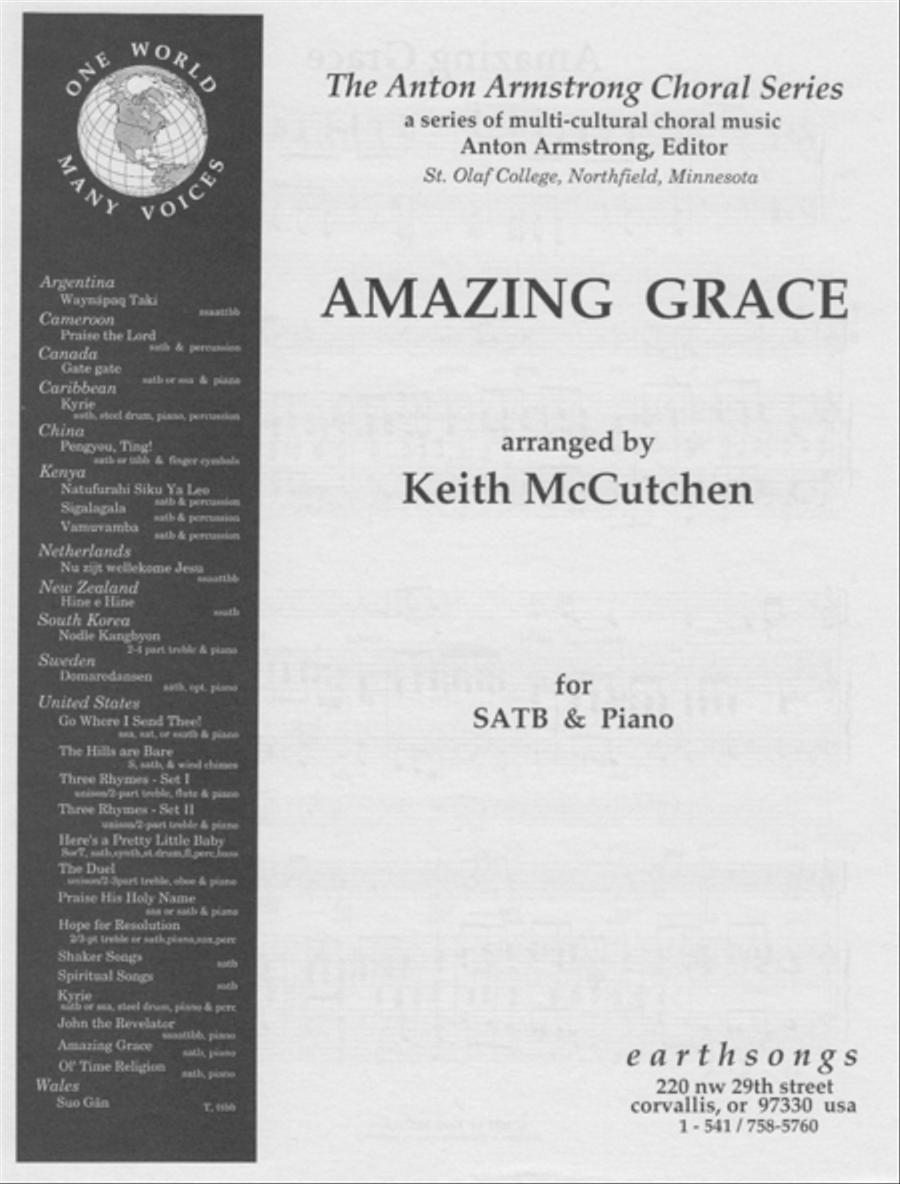 amazing grace 4-Part scores gallery preview page 1