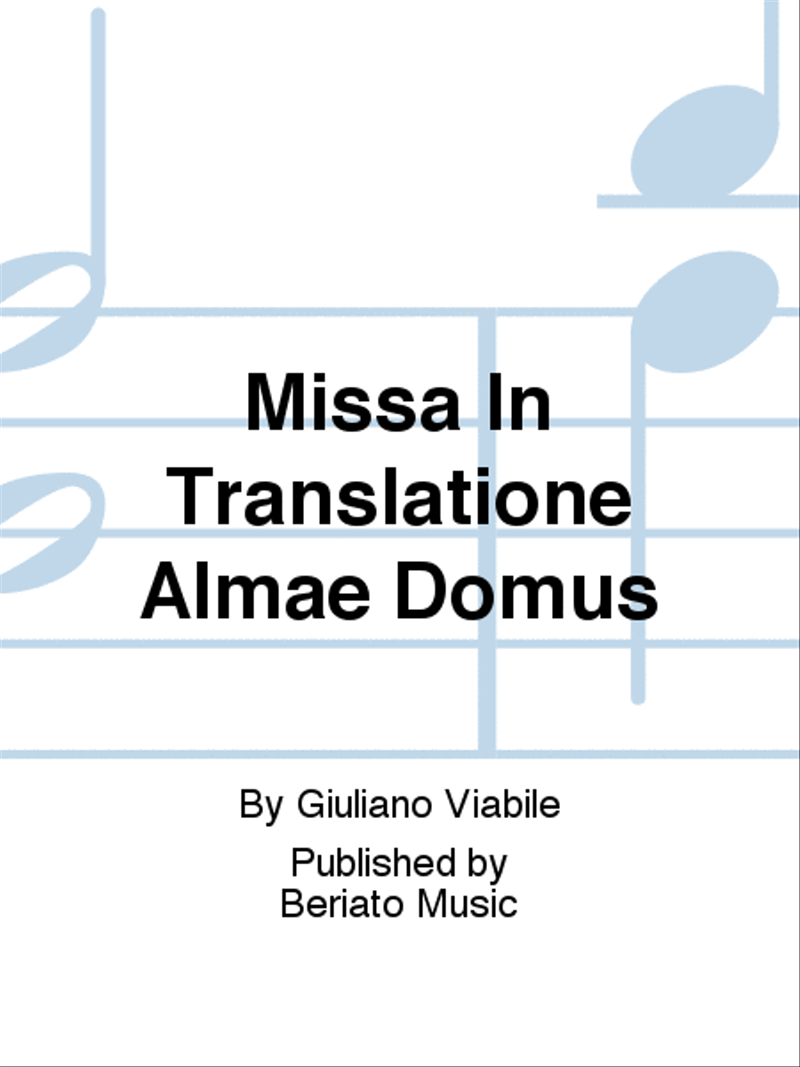 Missa In Translatione Almae Domus 4-Part scores gallery preview page 1