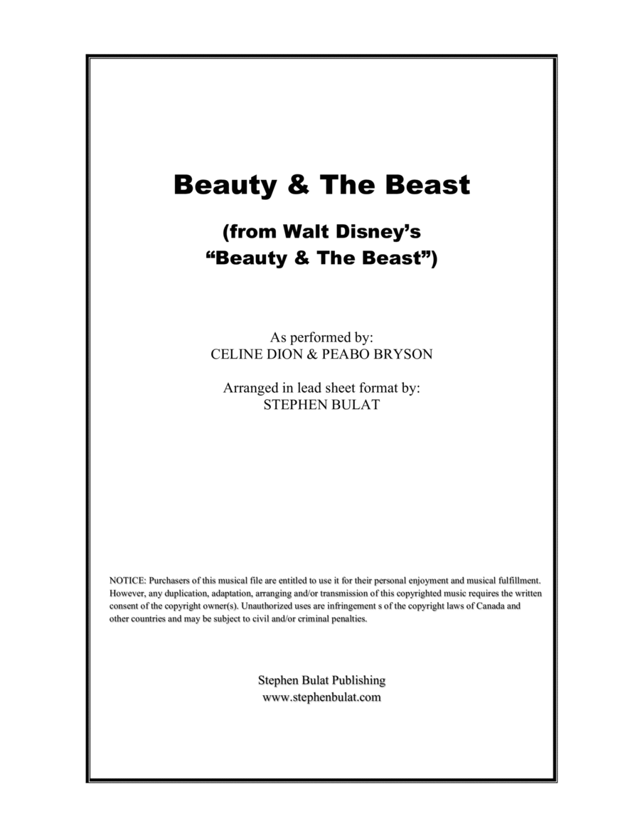 Beauty And The Beast Large Ensemble scores gallery preview page 1