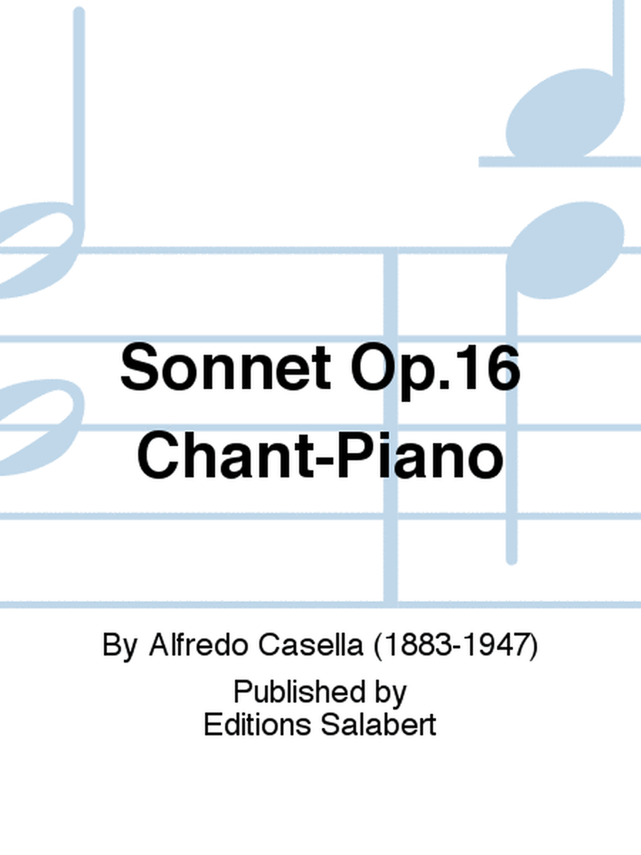 Sonnet Op.16 Chant-Piano