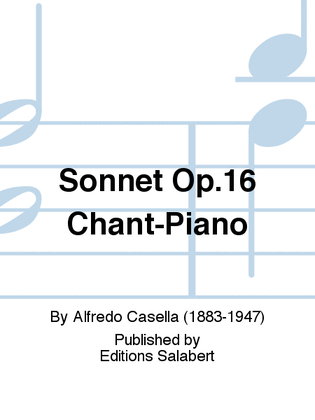 Book cover for Sonnet Op.16 Chant-Piano