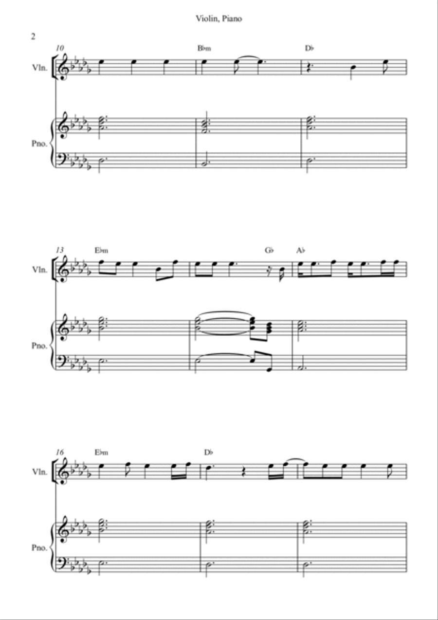 Snowman Violin Solo scores gallery preview page 2