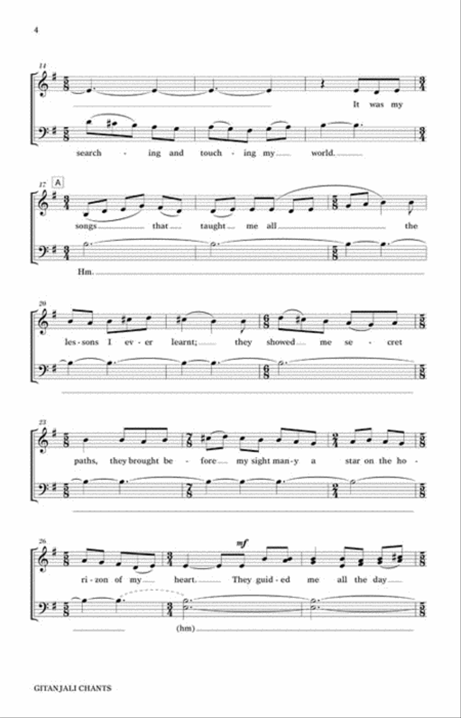Gitanjali Chants 4-Part scores gallery preview page 3