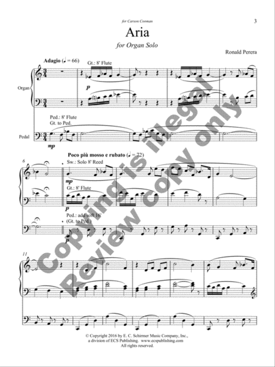 Aria Aria Organ Solo scores gallery preview page 8