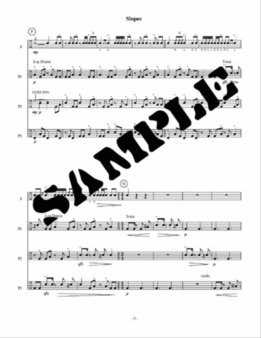 Slopes Snare Drum scores gallery preview page 2