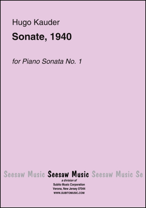 Sonate (Piano Sonata No. 1), 1940