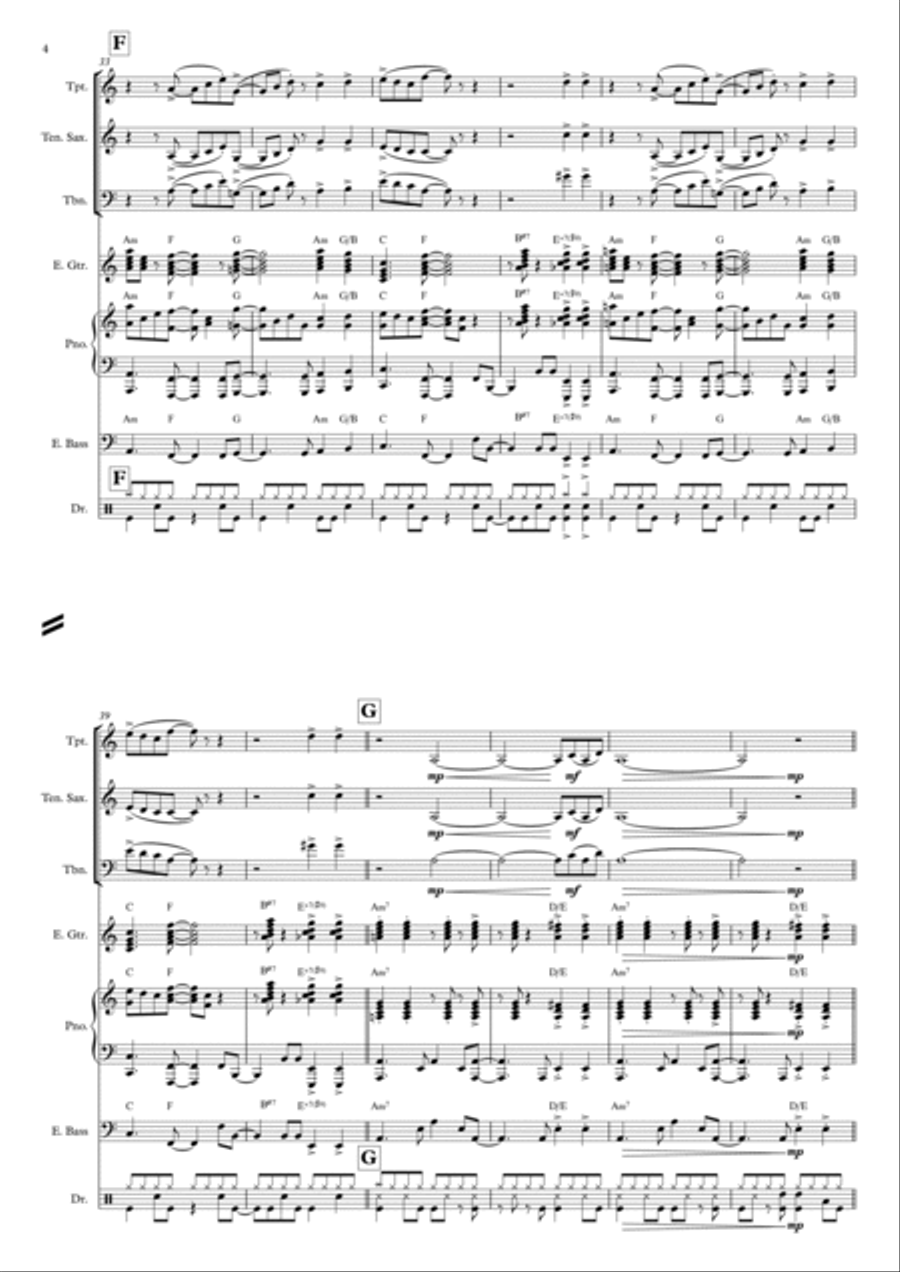 Livin' On A Prayer Large Ensemble scores gallery preview page 5