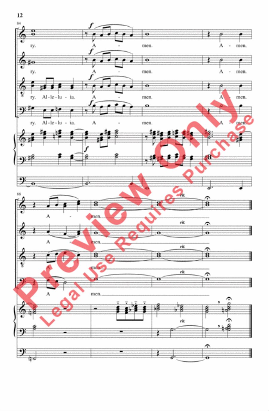 Psalm and Alleluia 4-Part scores gallery preview page 12