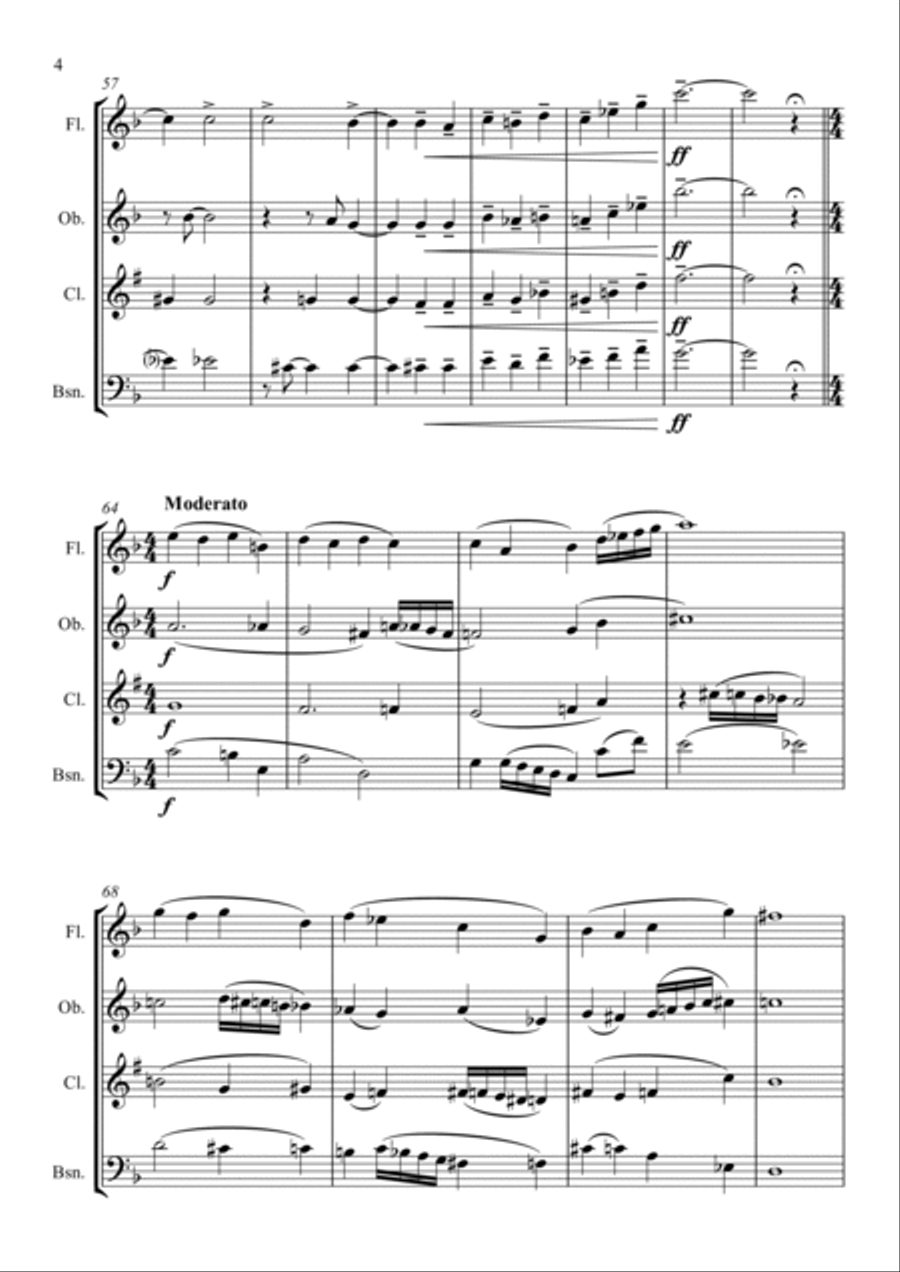 Four Moments - Wind Quartet Woodwind Quartet scores gallery preview page 4