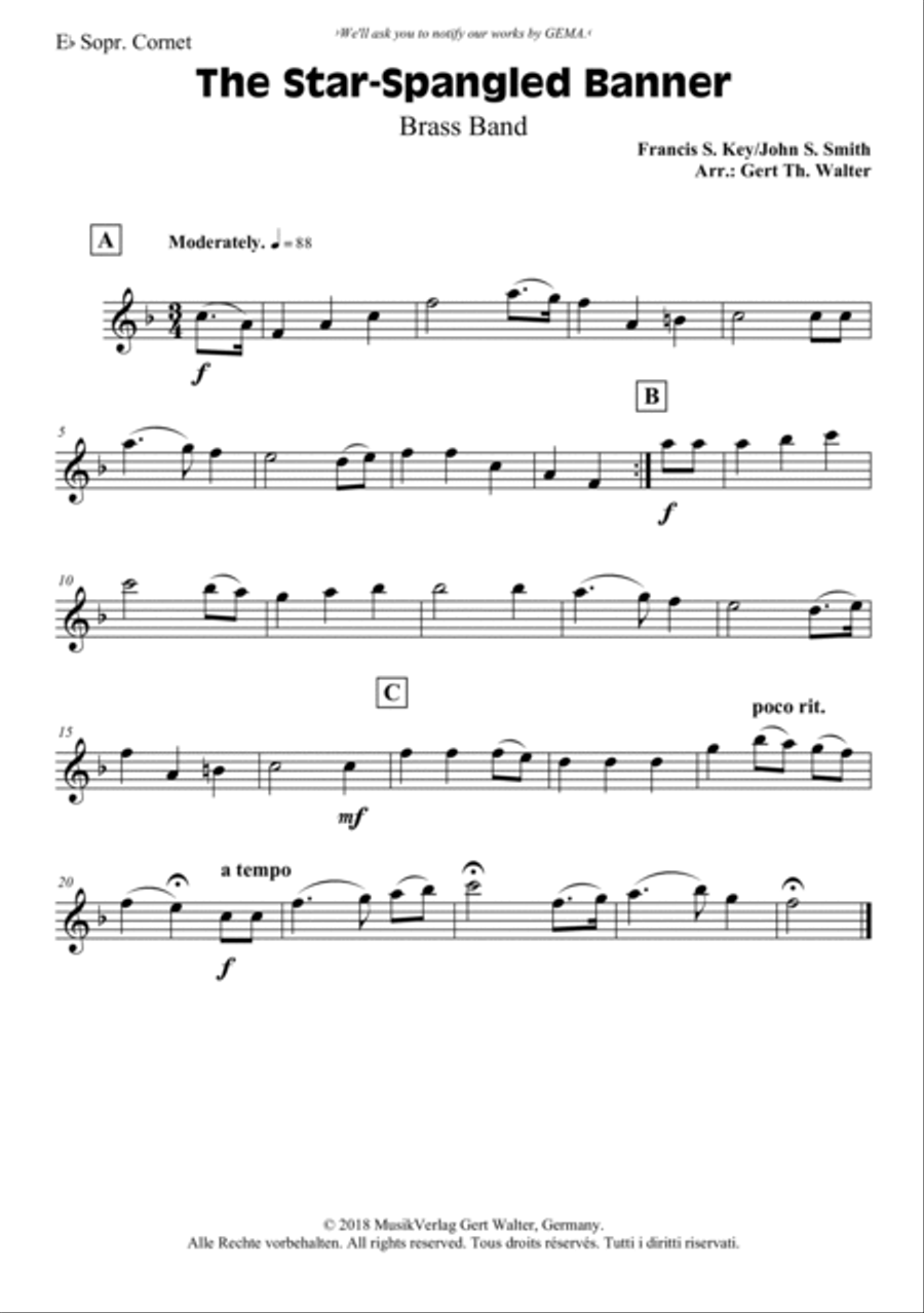 The Star-Spangled Banner Brass Ensemble scores gallery preview page 4