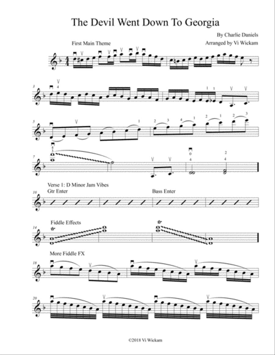 The Devil Went Down To Georgia Violin Solo scores gallery preview page 2