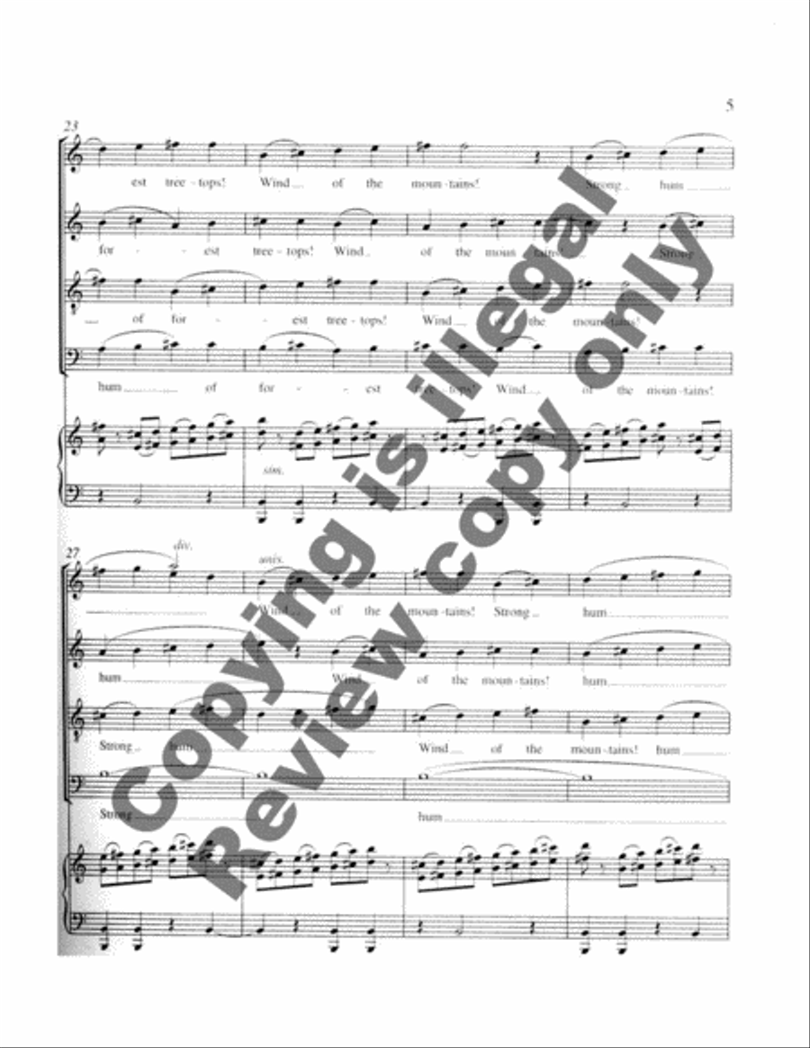 Proud Music of the Storm (English Piano/Choral Score) Divisi scores gallery preview page 8