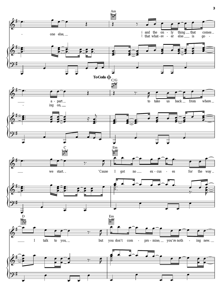 Give Me Life Give Me Life Piano, Vocal, Guitar scores gallery preview page 3