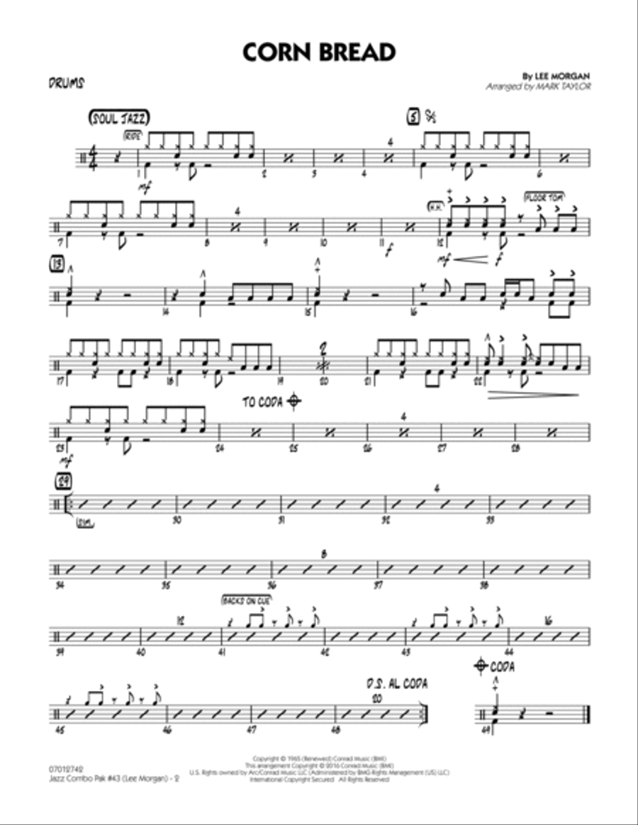 Jazz Combo Pak #43 (Lee Morgan) - Drums Jazz Ensemble scores gallery preview page 2
