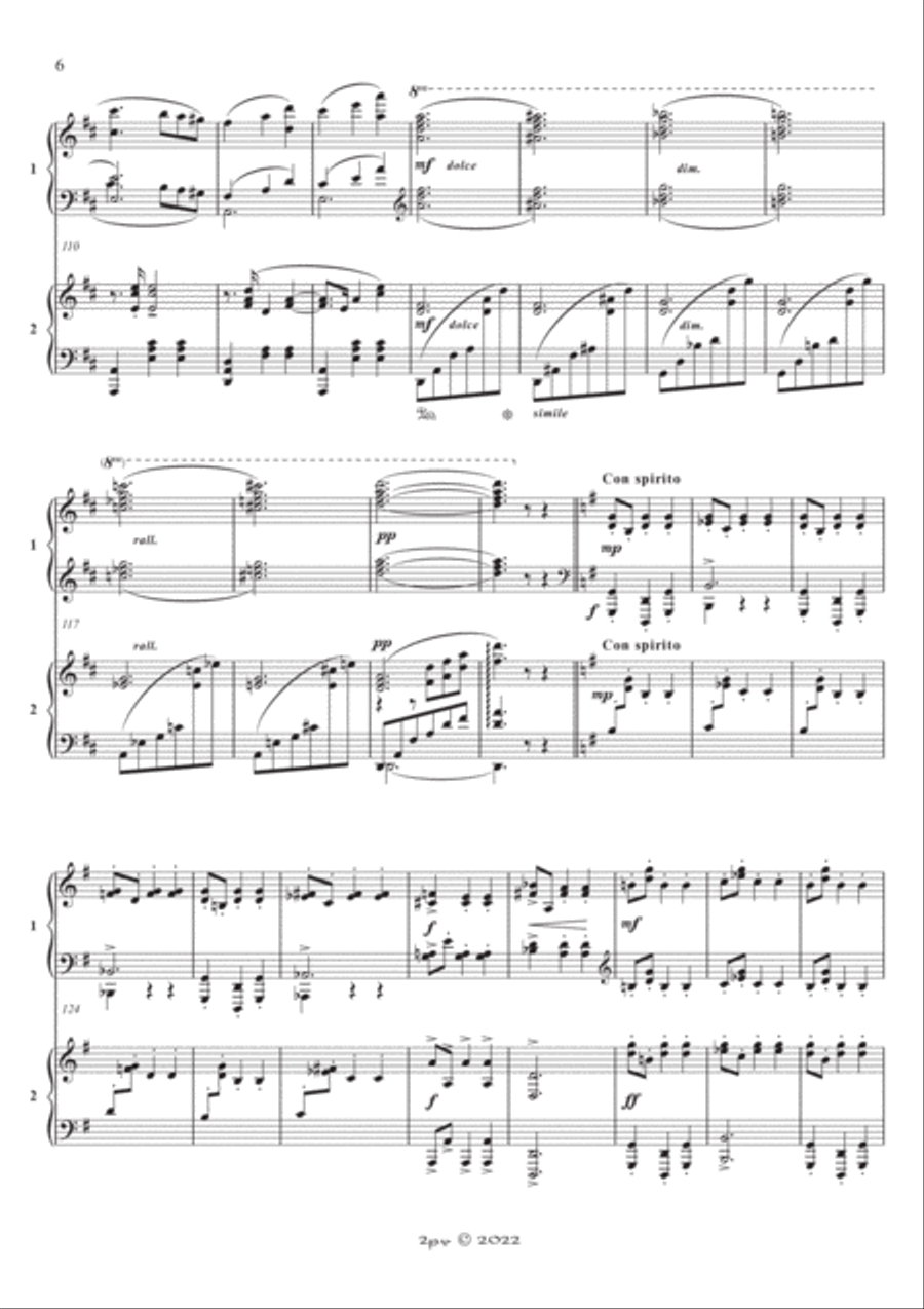 The Carousel Waltz 2 Pianos, 4-Hands scores gallery preview page 6