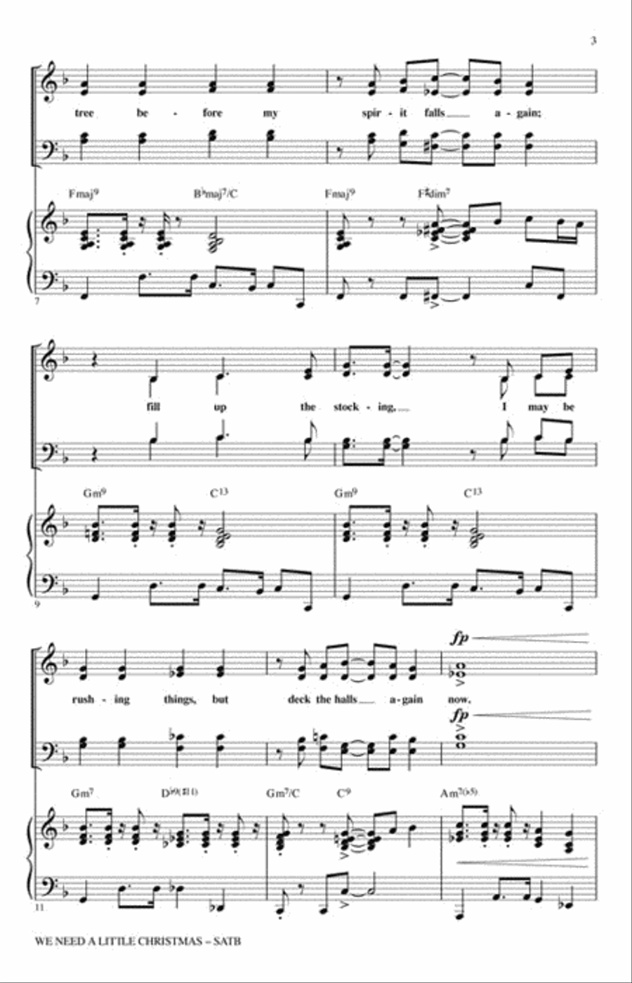 We Need a Little Christmas 4-Part scores gallery preview page 3