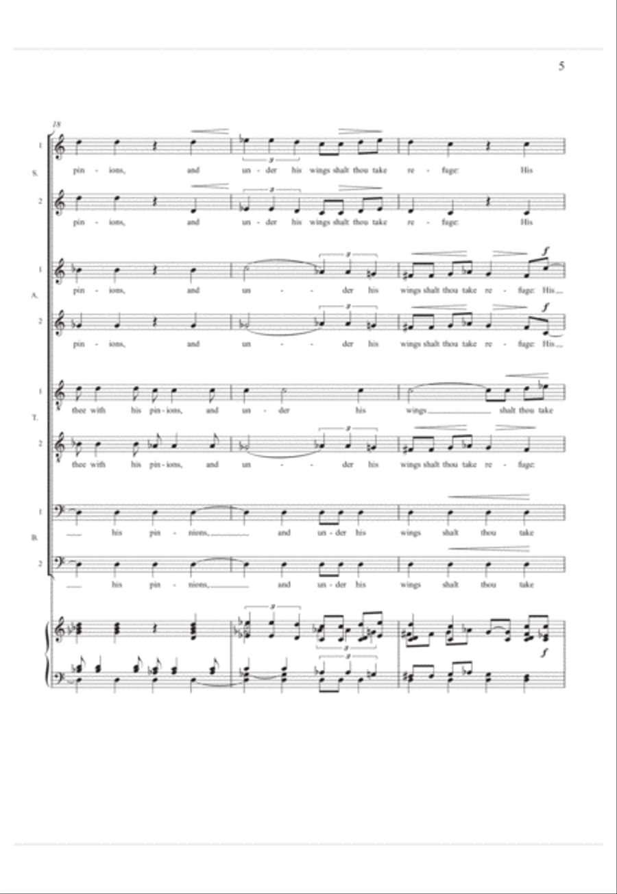 He that dwelleth in the secret place of the Most High SSAATTBB scores gallery preview page 5