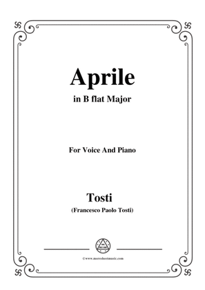 Tosti-Aprile in B flat Major,for Voice and Piano