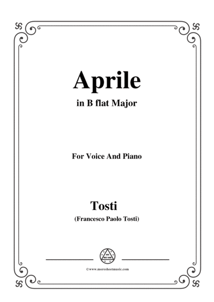 Tosti-Aprile in B flat Major,for Voice and Piano image number null