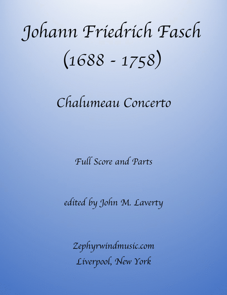 Chalumeau Concerto FaWV L:B 1