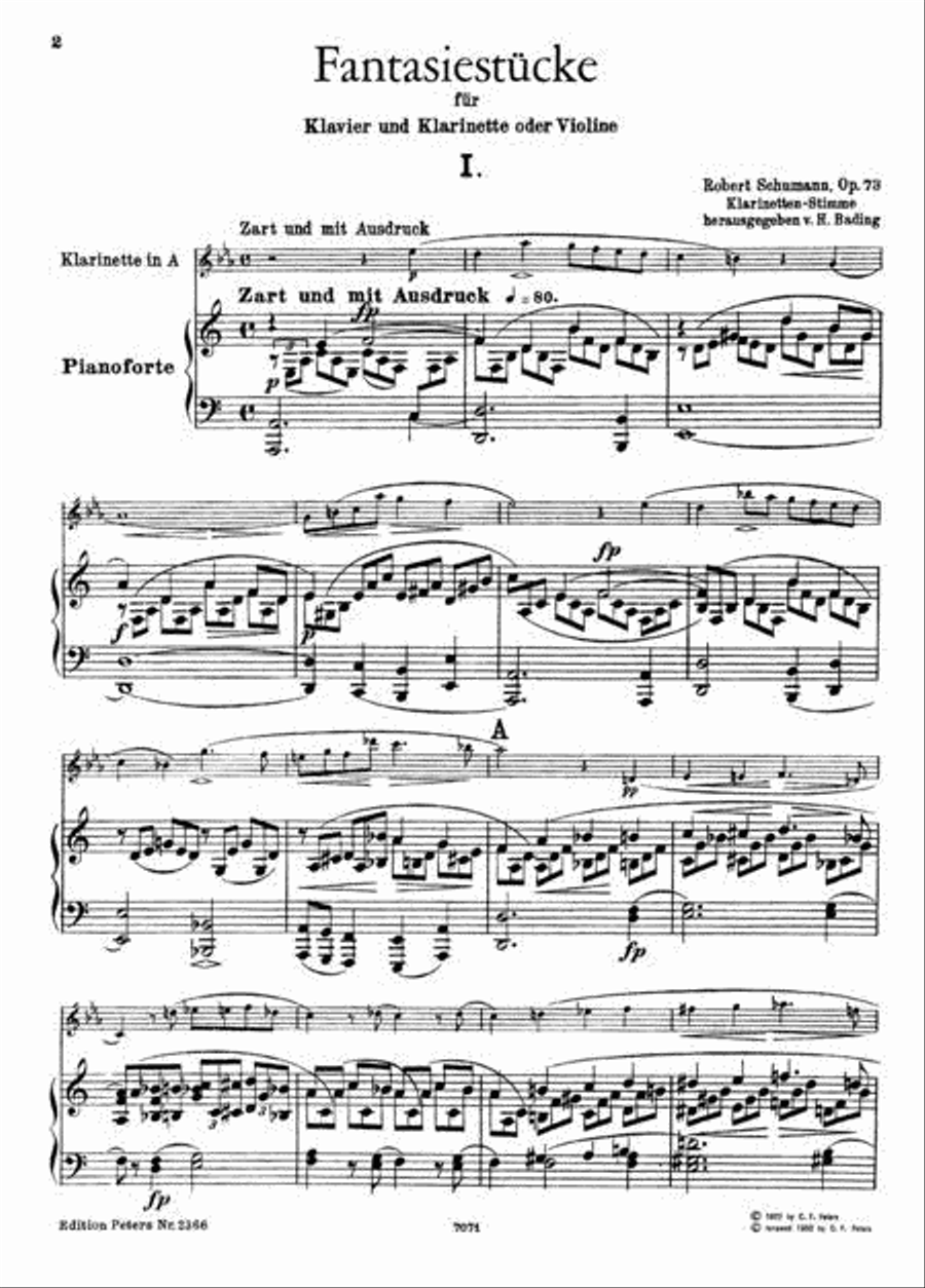 Fantasy Pieces (3) A Clarinet scores gallery preview page 2