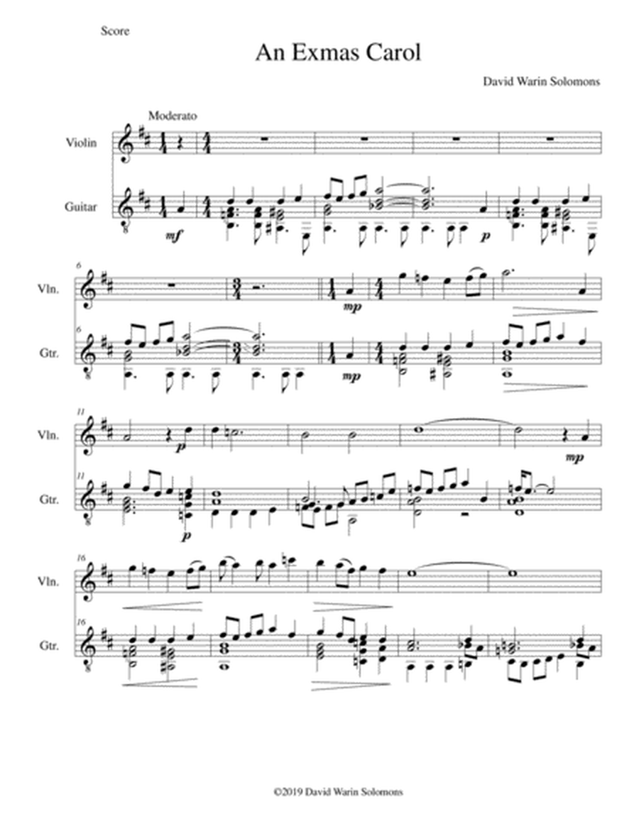 An Exmas Carol for violin and guitar image number null