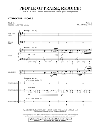 Book cover for People of Praise, Rejoice! - Full Score