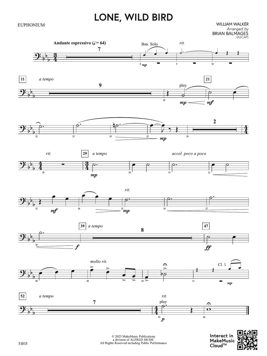 Lone, Wild Bird: Baritone B.C.