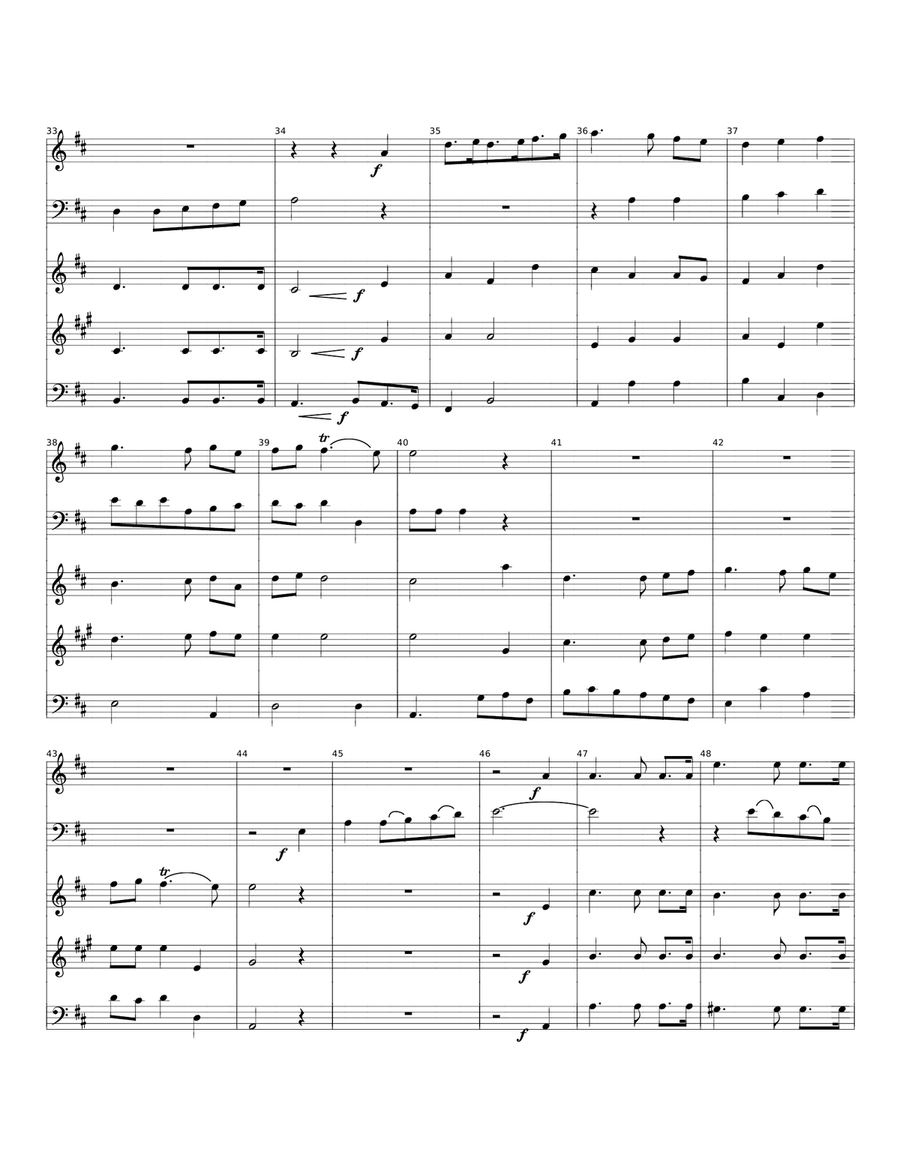 Trumpet Shall Sound (Key of D) for Brass Quintet Small Ensemble scores gallery preview page 3