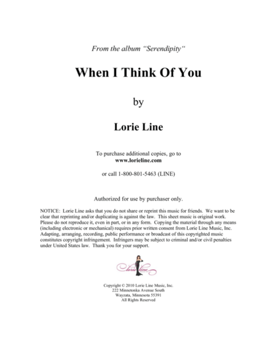 When I Think Of You Piano Solo scores gallery preview page 1