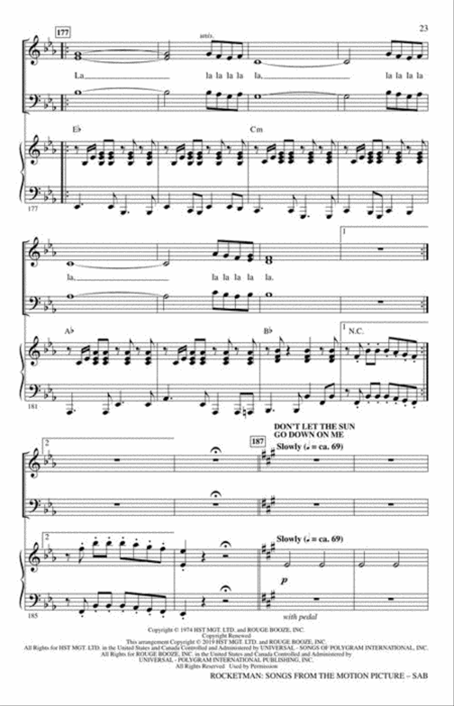 Rocketman: Songs from the Motion Picture 3-Part scores gallery preview page 7