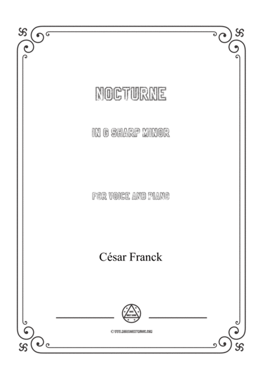 Franck-Nocturne in g sharp minor,for voice and piano image number null
