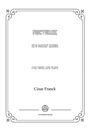 Franck-Nocturne in g sharp minor,for voice and piano