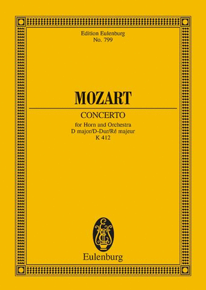 Book cover for Horn Concerto No. 1 D major