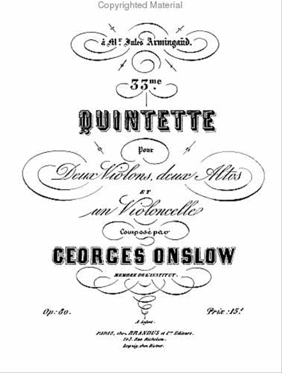 Quintet no.33 for two violins, two violas and cello - Opus 80 String Quintet scores gallery preview page 2