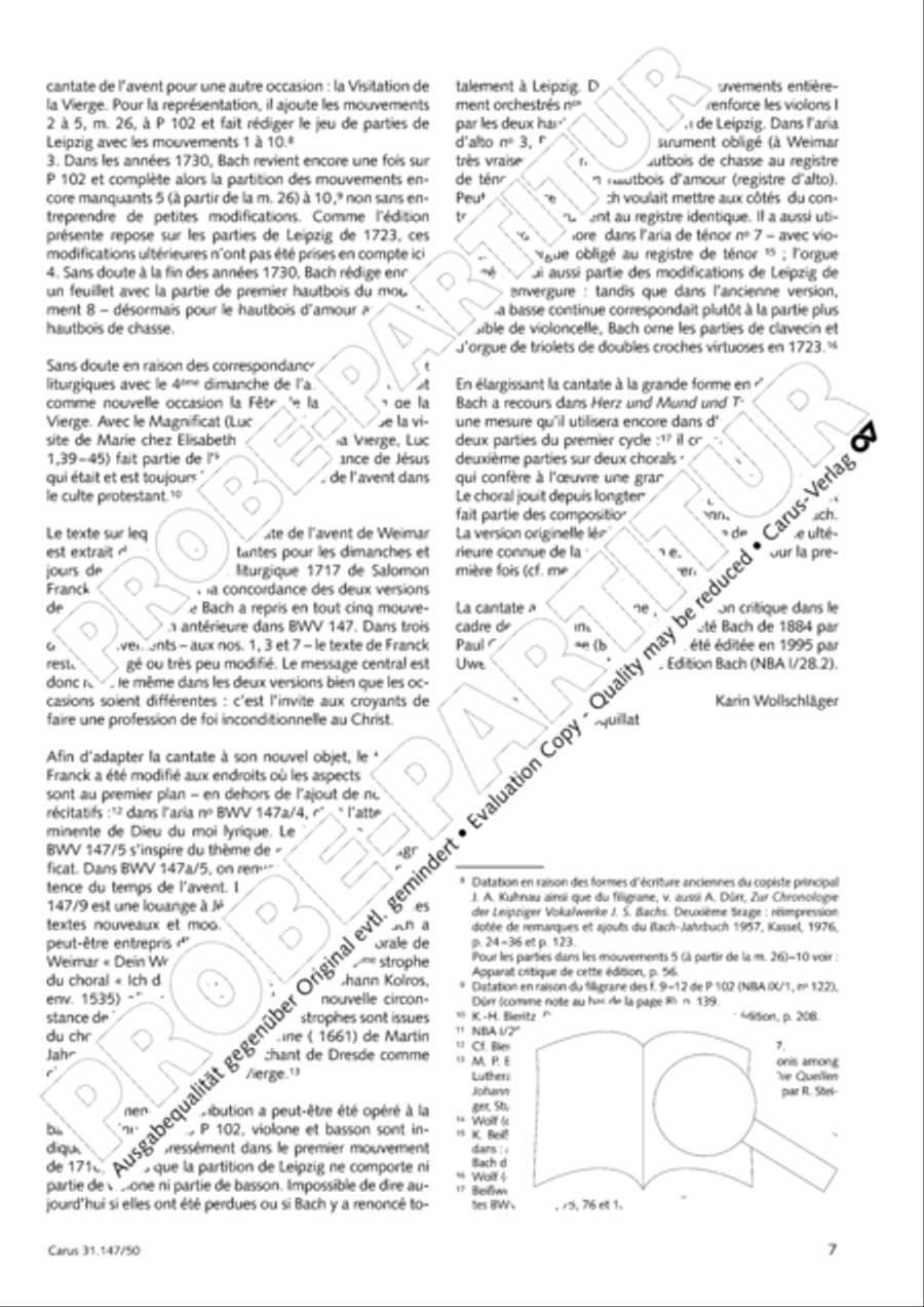 Heart and mouth and thought and action (Herz und Mund und Tat und Leben) (Herz und Mund und Tat und Leben) 4-Part scores gallery preview page 8