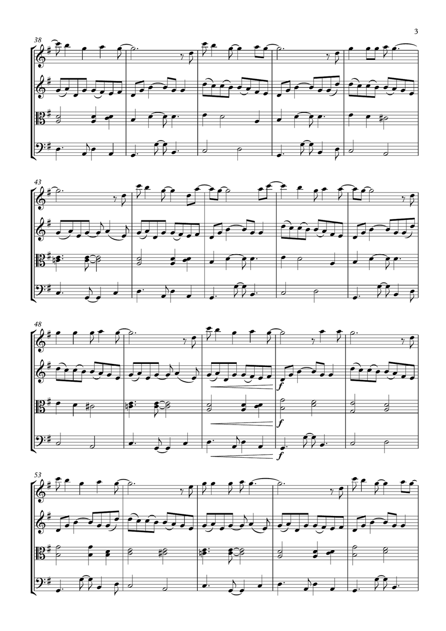 Nightswimming String Quartet scores gallery preview page 3