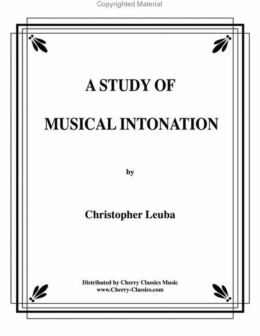 Study In Musical Intonation