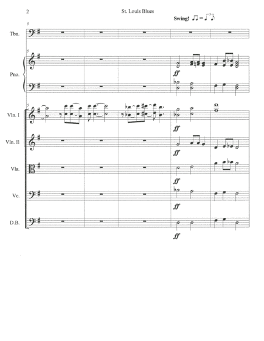 St. Louis Blues St. Louis Blues String Orchestra scores gallery preview page 3