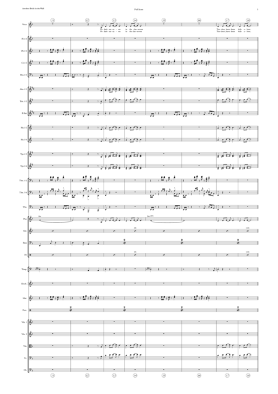 Another Brick In The Wall, Part 2 Full Orchestra scores gallery preview page 3