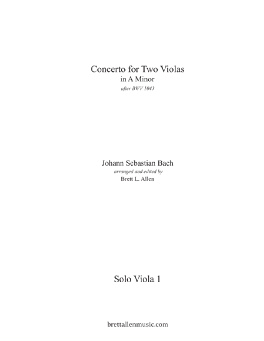 Concerto for Two Violas and Piano in A Minor SOLO INSTRUMENTS & PIANO Piano scores gallery preview page 3