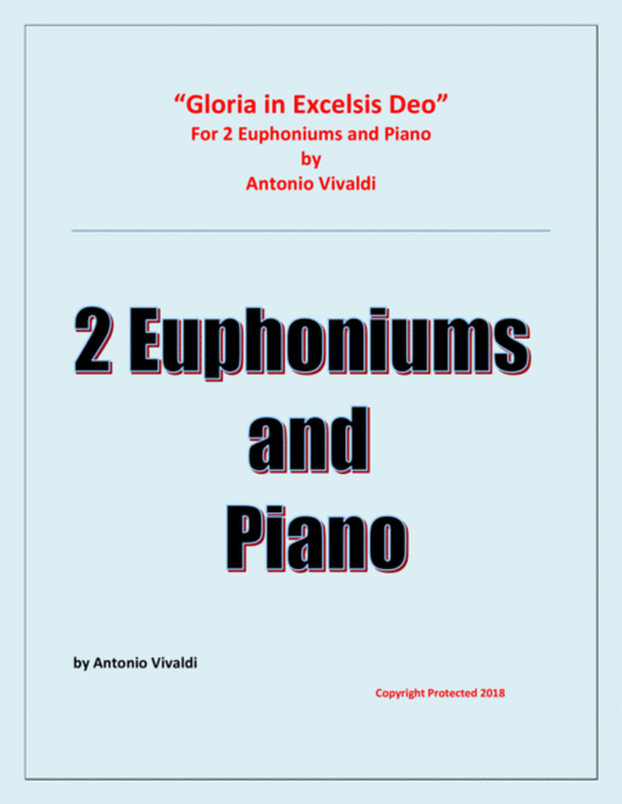 Gloria in Excelsis Deo - for 2 Euphoniums and Piano image number null