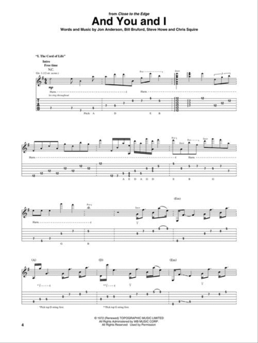 Yes Guitar Collection Electric Guitar scores gallery preview page 5