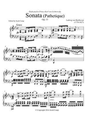 Book cover for Sonata Pathetique I Grave/Allegro, Op. 13